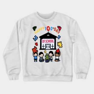 Autism Day 100th Day of School: Mind Body Balance Crewneck Sweatshirt